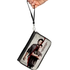 PU Zip Around Wallet Rectangle - SUPERNATURAL Winchster Brothers Divided
