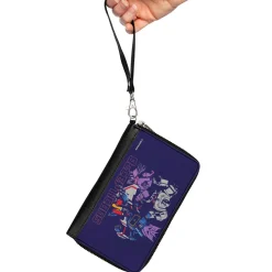 PU Zip Around Wallet Rectangle - Transformers DECEPTICONS Group Pose and Text Blues