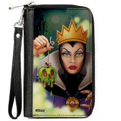 PU Zip Around Wallet Rectangle - The Evil Queen Poisoned Apple Pose