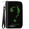 PU Zip Around Wallet Rectangle - The Batman Movie Batman Question Mark Pose Black Green