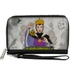 PU Zip Around Wallet Rectangle - Snow White's Evil Queen Cauldron Pose