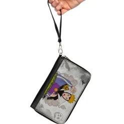 PU Zip Around Wallet Rectangle - Snow White's Evil Queen Cauldron Pose