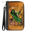 PU Zip Around Wallet Rectangle - Classic Star Trek Orion Women and Character Pose