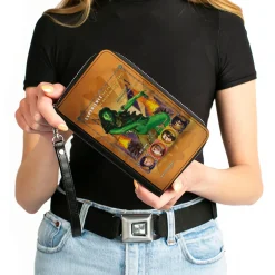 PU Zip Around Wallet Rectangle - Classic Star Trek Orion Women and Character Pose