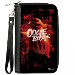 PU Zip Around Wallet Rectangle - The Nightmare Before Christmas OOGIE BOOGIE Pose and Icons Black/Oranges