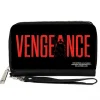 PU Zip Around Wallet Rectangle - The Batman Movie VENGEANCE Silhouette Black Red