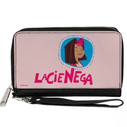 PU Zip Around Wallet Rectangle - The Proud Family LACIENEGA Pose Beige/Pink