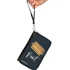 PU Zip Around Wallet Rectangle - Friends Couch PIVOT Gray/White