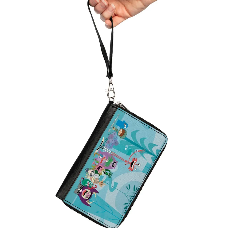 PU Zip Around Wallet Rectangle - Foster's Home for Imaginary Friends Group Pose Blues