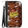 PU Zip Around Wallet Rectangle - POST COCOA PEBBLES Logo and Vivid Cereal Browns