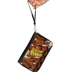 PU Zip Around Wallet Rectangle - POST COCOA PEBBLES Logo and Vivid Cereal Browns