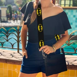 Purse Strap - Batman Shield Black Yellow