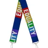 Purse Strap - EQUALITY Blocks Rainbow Blue White