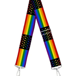 Purse Strap - Flag American Pride Rainbow Black