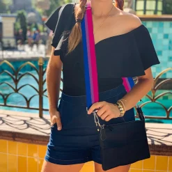 Purse Strap - Flag Bisexual Pink Purple Blue