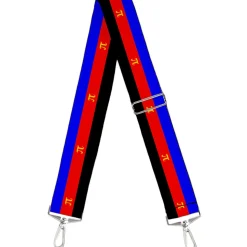 Purse Strap - Flag Polyamorous Pi Symbol Blue Red Black Yellow
