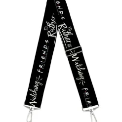 Purse Strap - Friends I'D RATHER BE WATCHING FRIEND THE TELEVISION SERIES Black White Multi Color