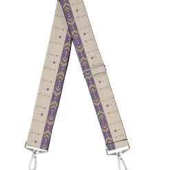 Purse Strap - Frozen II Anna Bounding Tan Purples Gold