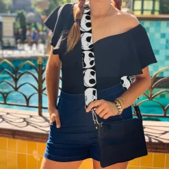 Purse Strap - Nightmare Before Christmas 7-Jack Expressions CLOSE-UP Black White