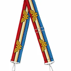 Purse Strap - Wonder Woman Logo Stripe Stars Red Gold Blue White