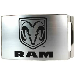 Ram Rock Star Buckle - Brushed Silver Black