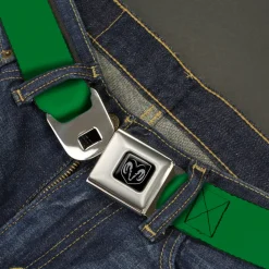 Ram Seatbelt Belt - Green Webbing