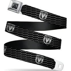 Ram Seatbelt Belt - Ram REPEAT w/Text Webbing