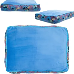 Rectangle Pet Bed - Stitch and Scrump Poses Blue