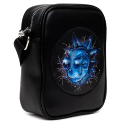 Rick and Morty Bag, Cross Body, Rick and Morty Lenticular Face Expression Applique, Vegan Leather