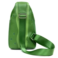 Rick and Morty Bag, Sling, Rick and Morty Pickle Rick Expression Greens, Bounding, Vegan Leather