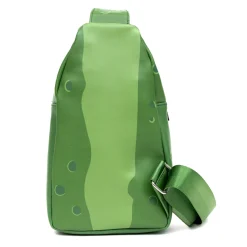 Rick and Morty Bag, Sling, Rick and Morty Pickle Rick Expression Greens, Bounding, Vegan Leather