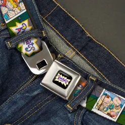 RUGRATS Logo Full Color Seatbelt Belt - RUGRATS Character Snapshots Webbing