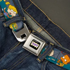 RUGRATS Logo Full Color Seatbelt Belt - Rugrats Cookie Scene Webbing