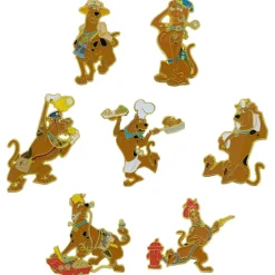 Scooby Doo Mystery Enamel Pin Blind Box Series, Scooby Doo as a Doctor, Detective, Policeman, Safari Adventurer, Chef, Construction Worker, or Firefighter