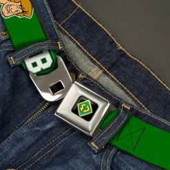 SD Dog Tag Full Color Black Yellow Blue Seatbelt Belt - Shaggy Poses/BAKED Green/White Webbing