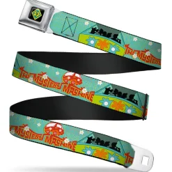 SD Dog Tag Full Color Black Yellow Blue Seatbelt Belt - Scooby Doo Group in THE MYSTERY MACHINE Webbing