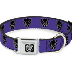 Seatbelt Buckle Collar - Black Panther Avengers Icon Purple/White/Black