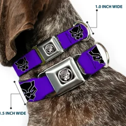 Seatbelt Buckle Collar - Black Panther Avengers Icon Purple/White/Black