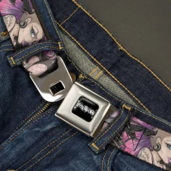 SEXY INK GIRLS Full Color Black White Seatbelt Belt - Pretty in Punk Webbing