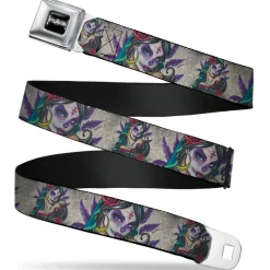 SEXY INK GIRLS Full Color Black White Seatbelt Belt - Muerta Webbing