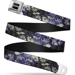 SEXY INK GIRLS Full Color Black White Seatbelt Belt - Sweet Lovely Death Webbing