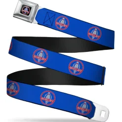SHELBY Cobra Full Color Black Gray Red Blue Seatbelt Belt - SHELBY Cobra Weathered Blue/Gray/Red Webbing