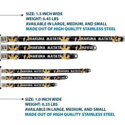 Simba2 CLOSE-UP Full Color Seatbelt Buckle Collar - Lion King Simba & Nala HAKUNA MATATA