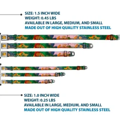 Simba Full Color Seatbelt Buckle Collar - Lion King Simba & Nala Growing Up Scenes