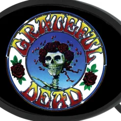 Skull & Roses Circle FCG Black/Color - Black Oval Rock Star Buckle