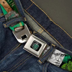 Slytherin Crest Full Color Seatbelt Belt - Draco Malfo Poses DRACO MALFO SLYTHERIN Webbing