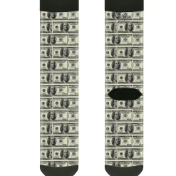 Sock Pair - Polyester - 100 Dollar Bills - CREW
