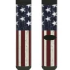 Sock Pair - Polyester - Americana Rustic Stars & Stripes - CREW