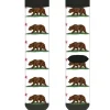 Sock Pair - Polyester - Cali Bear White - CREW