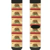 Sock Pair - Polyester - California Flag Continuous Vintage - CREW
